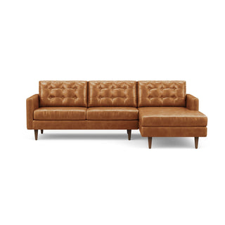 The mid-century modern Quinn Sofa Chaise in bourbon